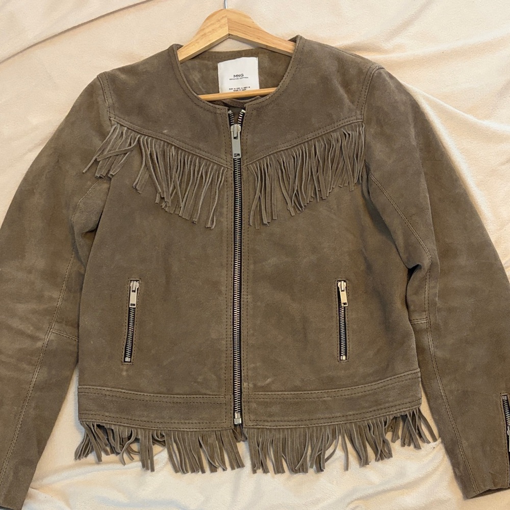 Mango Suede Fringe Jacket - Picture 2 of 8